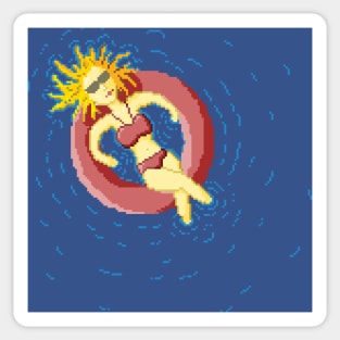 Pixels - Pool Side Sticker